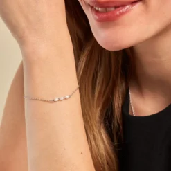 Bracelet Felisia Argent Blanc Perle De Culture