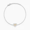 Bracelet Floe Or Jaune Argent Blanc Oxyde De Zirconium