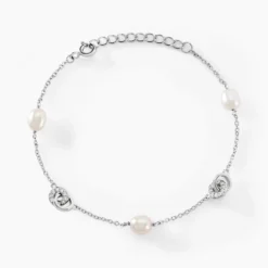 Bracelet Gaetane Argent Blanc Perle De Culture Oxyde De Zirconium