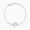 Bracelet Gine Or Jaune Argent Blanc Oxyde De Zirconium