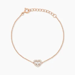 Bracelet Gino Argent Rose Oxyde De Zirconium