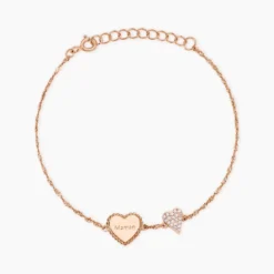 Bracelet Gloria Argent Rose Oxyde De Zirconium