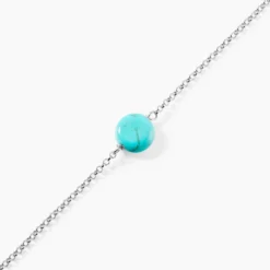 Bracelet Graziana Argent Blanc Turquoise