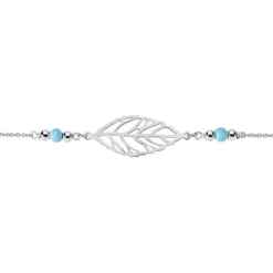 Bracelet Grethel Argent Blanc Turquoise