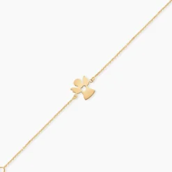 Bracelet Hallie Ange Et Coeur Or Jaune