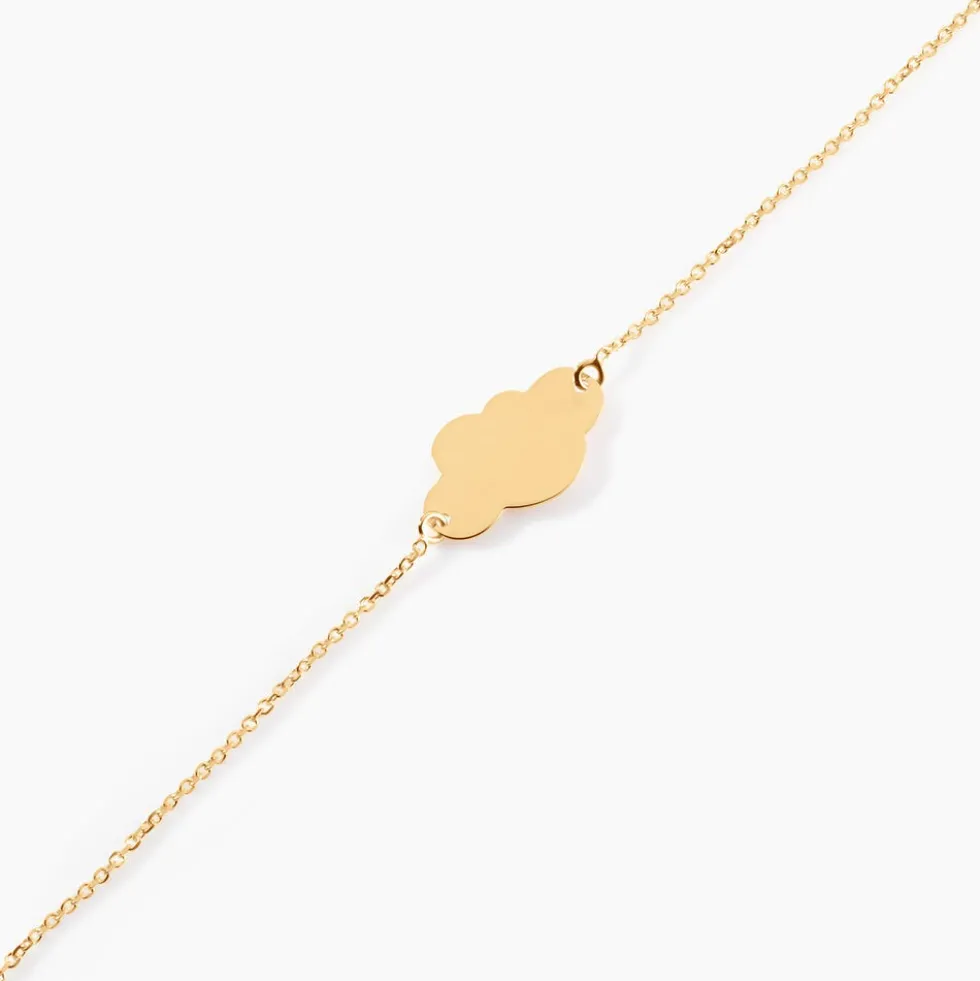 Bracelet Helenia Nuage Gravable Or Jaune