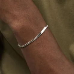 Bracelet Identité Argent Blanc Casper