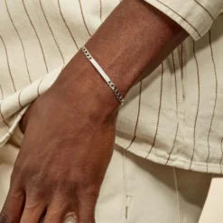 Bracelet Identité Argent Blanc Casper