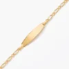 Bracelet Identité Bartolomee Maille Alternee 1/1 Or Jaune