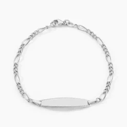 Bracelet Identité Bartolomee Or Blanc