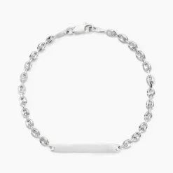 Bracelet Identité Carrus Argent Blanc