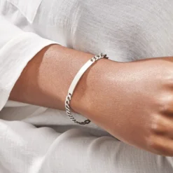 Bracelet Identité Casper Argent Gris