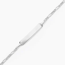 Bracelet Identite Bebe Or Blanc Bartolomee