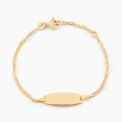 Bracelet Identite Bebe Or Jaune Ericka