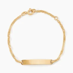 Bracelet Identité Ericka Maille Singapour Or Jaune