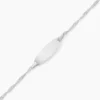 Bracelet Identité Ericka Maille Singapour Or Blanc