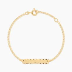 Bracelet Identité Esta Maille Forçat Or Jaune