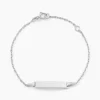 Bracelet Identité Esta Maille Forçat Or Blanc