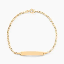 Bracelet Identité Etheline Maille Gourmette Or Jaune