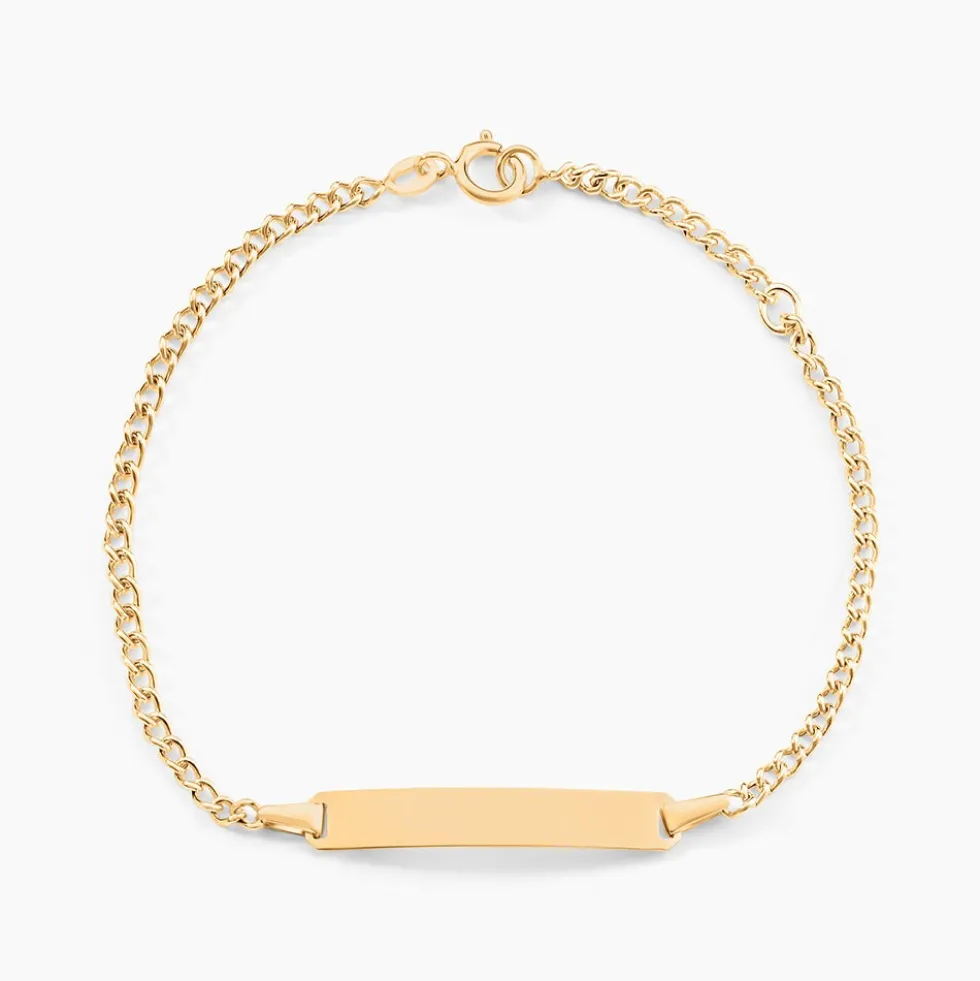 Bracelet Identité Etheline Maille Gourmette Or Jaune
