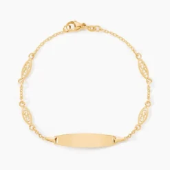 Bracelet Identité Eudoxie Maille Filigrane Or Jaune