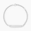 Bracelet Identité Euphenia Maille Bismark Or Blanc