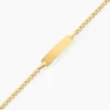 Bracelet Identité Fanelia Maille Marine Or Jaune