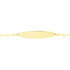 Bracelet Identité Fanelia Maille Marine Or Jaune