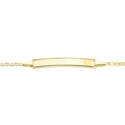 Bracelet Identité Fanelia Maille Marine Or Jaune
