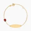 Bracelet Identité Holden Coccinelle Or Jaune