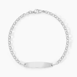 Bracelet Identité Marcel Maille Jaseron Or Blanc