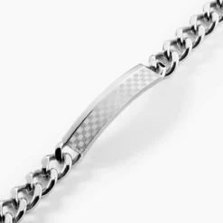 Bracelet Identité Phebus Him Classique Acier Blanc