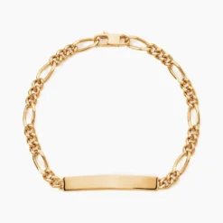 Bracelet Identité Plaqué Or Jaune Bixente