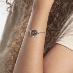 Bracelet Ina Argent Blanc Céramique Et Oxyde De Zirconium