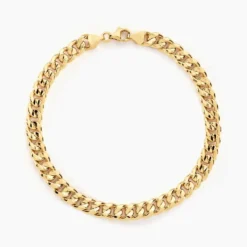 Bracelet Iris Or Jaune Maille Gourmette