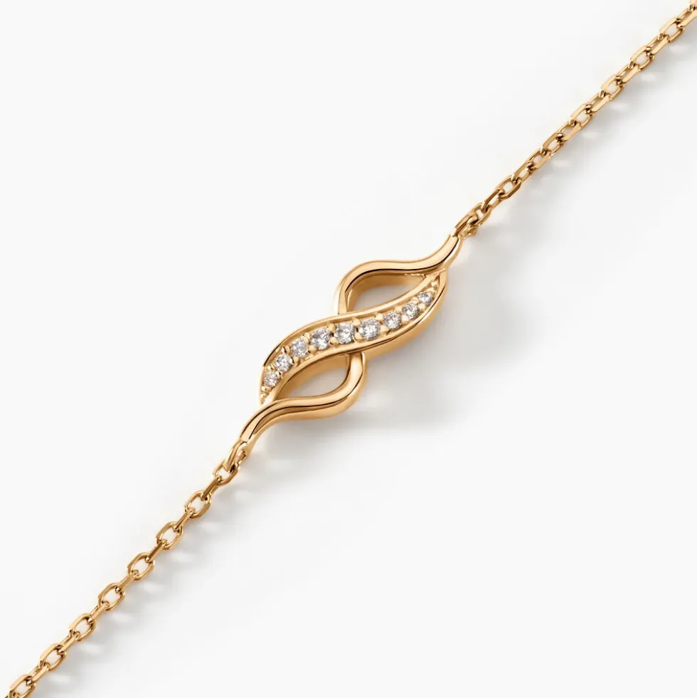 Bracelet Ishaae Plaqué Or Jaune Oxyde De Zirconium