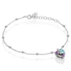 Bracelet Isin Argent Blanc Pierre De Synthese