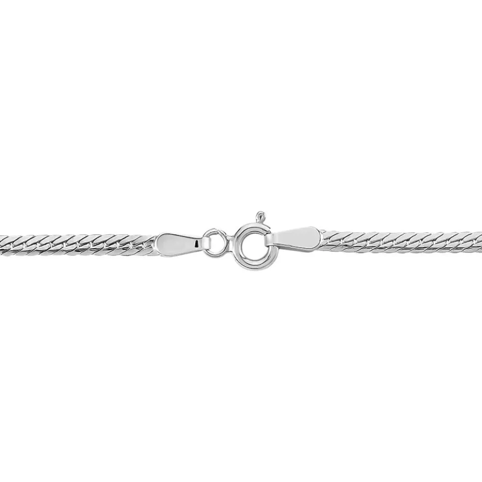 Bracelet Izel Maille Anglaise Or Blanc