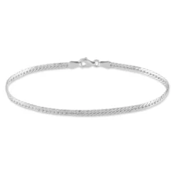 Bracelet Izel Maille Anglaise Or Blanc