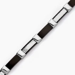 Bracelet Jack Acier Blanc Noir