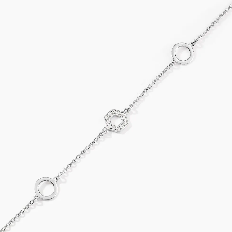 Bracelet Jalila Argent Blanc Oxyde De Zirconium