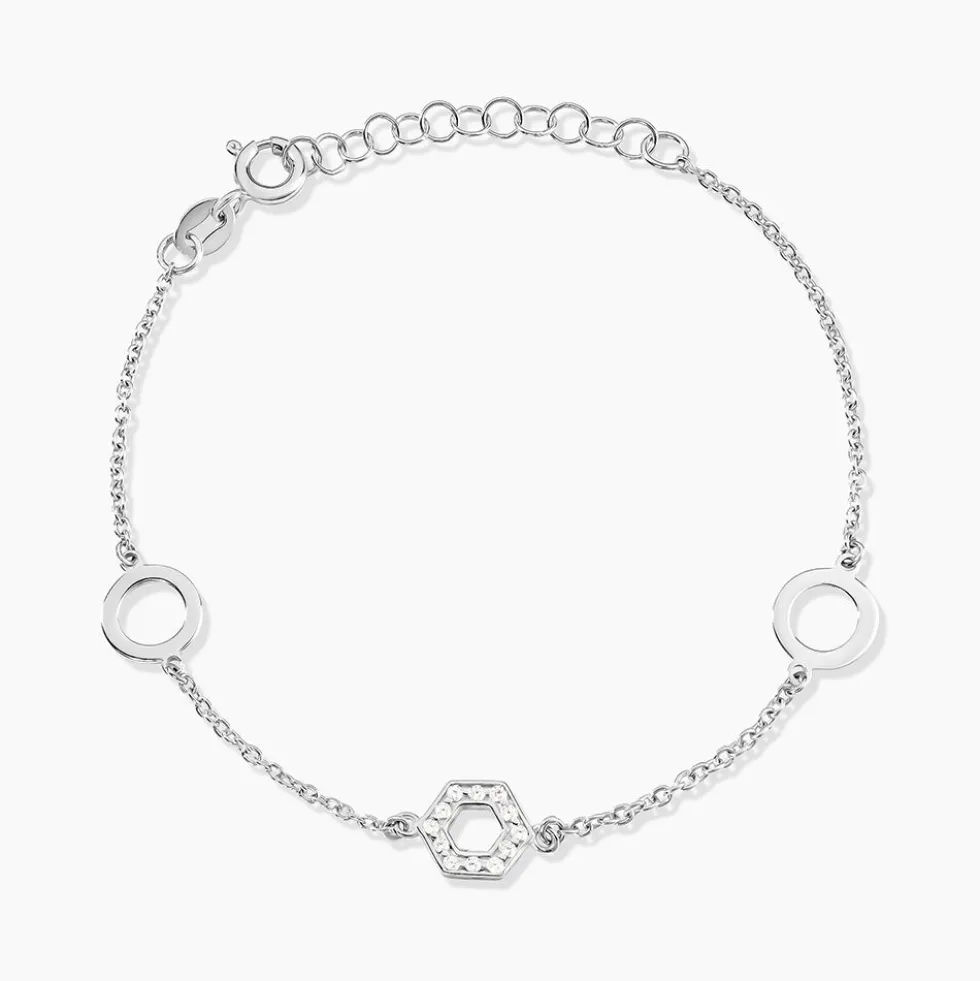 Bracelet Jalila Argent Blanc Oxyde De Zirconium