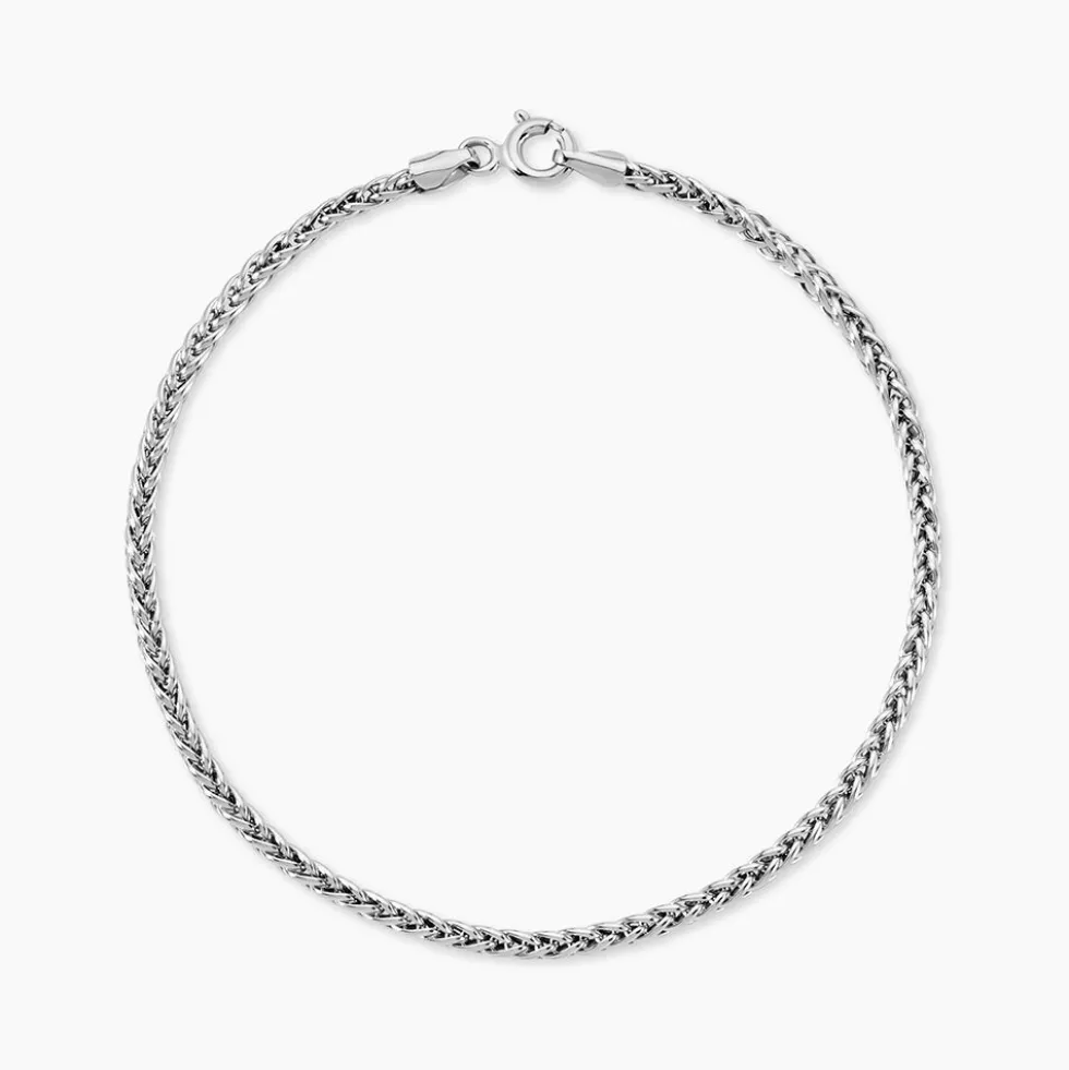Bracelet Jany Maille Palmier Or Blanc