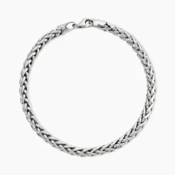 Bracelet Jany Maille Palmier Or Blanc