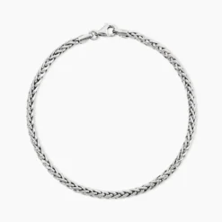 Bracelet Jany Maille Palmier Or Blanc