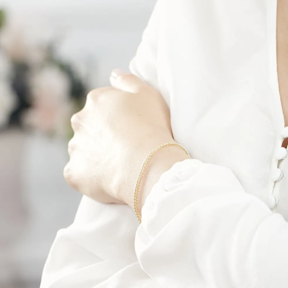 Bracelet Jany Maille Palmier Or Jaune