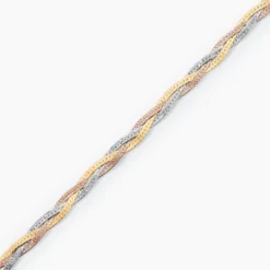 Bracelet Jasmin Tresse Or Tricolore