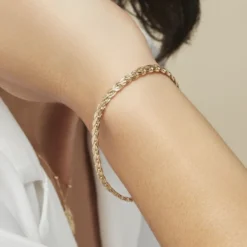 Bracelet Jayna Maille Palmier Or Jaune