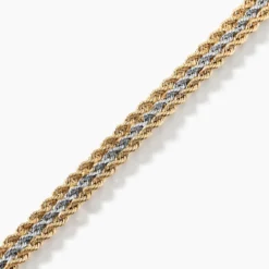 Bracelet Jerry Maille Corde 3 Rangs Or Bicolore