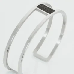 Bracelet Jonc Acier Blanc Maria